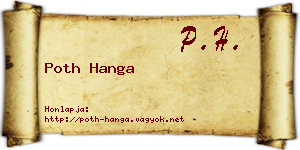 Poth Hanga névjegykártya